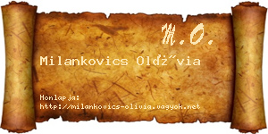 Milankovics Olívia névjegykártya